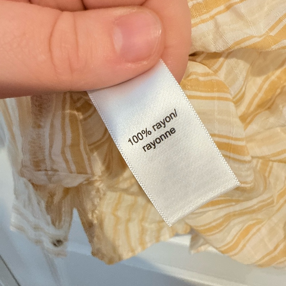 Maurices Yellow and White Striped Shirt - Picture 4 of 4